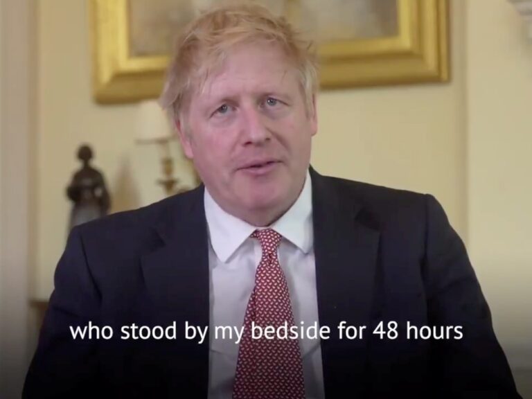 英国首相出院仍要休养 称难以用言语表达对医护感谢
