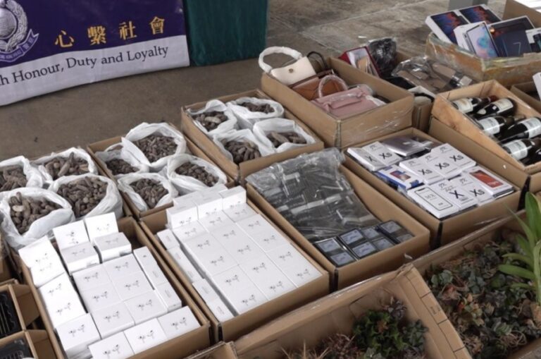 香港警方海關反走私檢獲逾千萬元貨物拘一司機