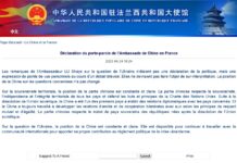 馬克龍批評盧沙野言論,中國駐法大使館:盧沙野言論屬個人觀點