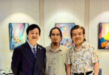 曾曉輝出席【花開滿園 藝述時刻—梁鐮芝抽象油畫藝術展】